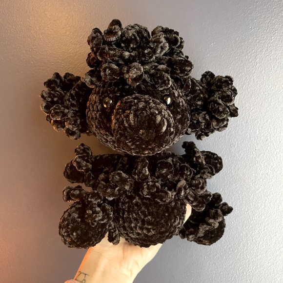 *Commission* Crochet Black Poodle Plushie - Picture 3 of 6